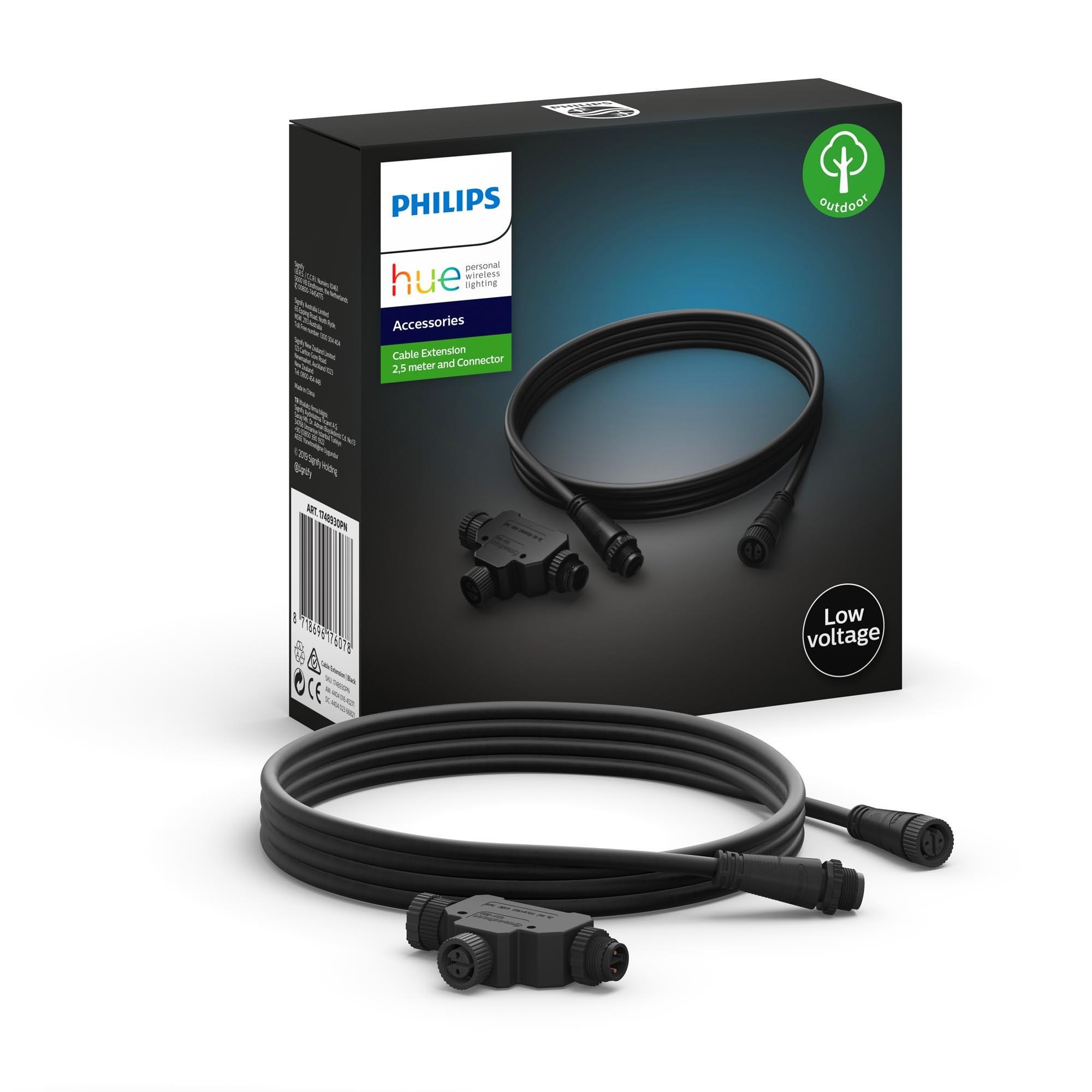 Philips Hue Udendørs forlængerkabel 2,5 m + T-stykke