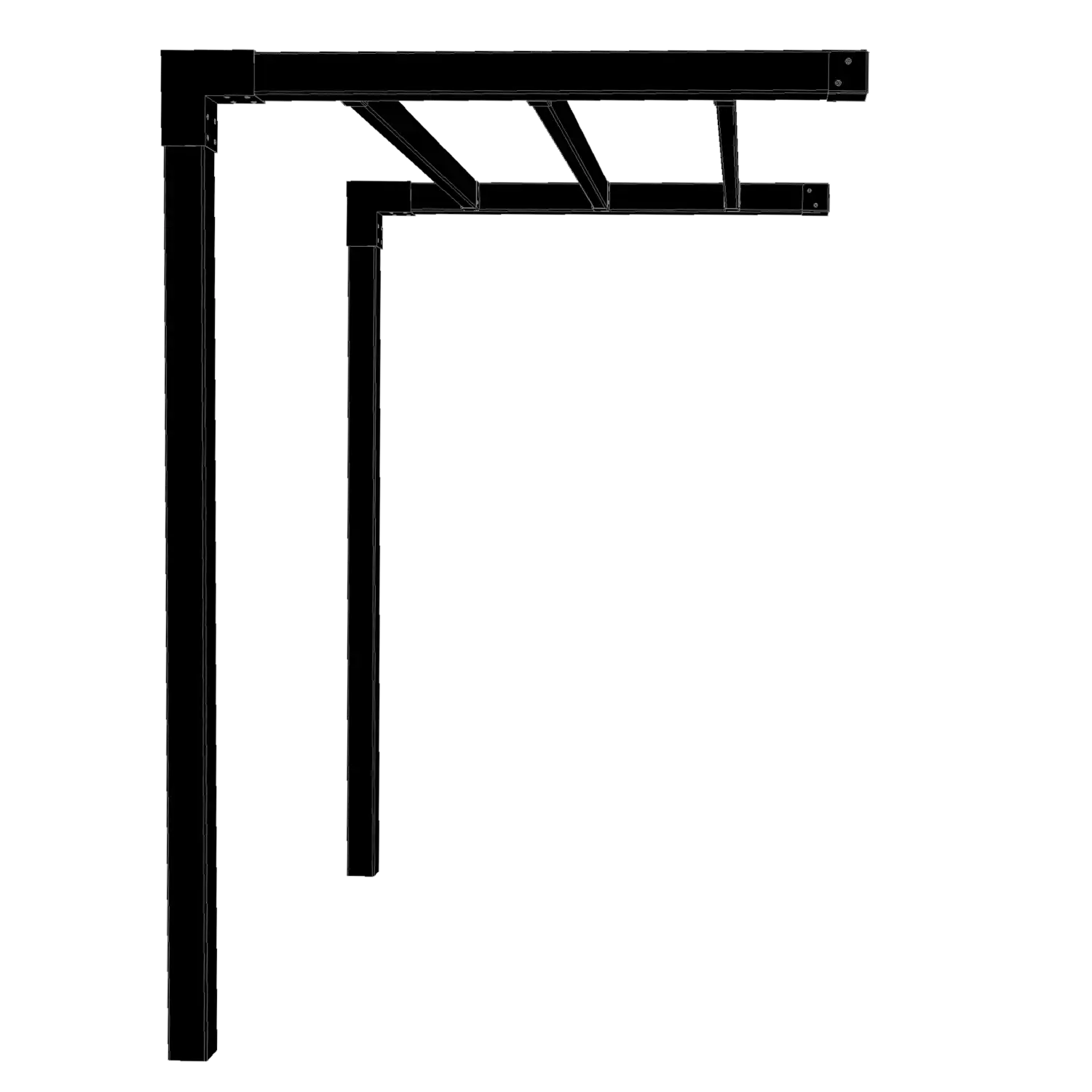 Plus Arcade Model 1 Pergola i sort RAL 9005