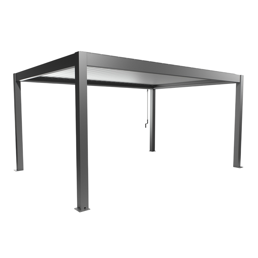 Biohort Str. 5×3,5 Pergola i kvartsgrå metallic/sølv metallic