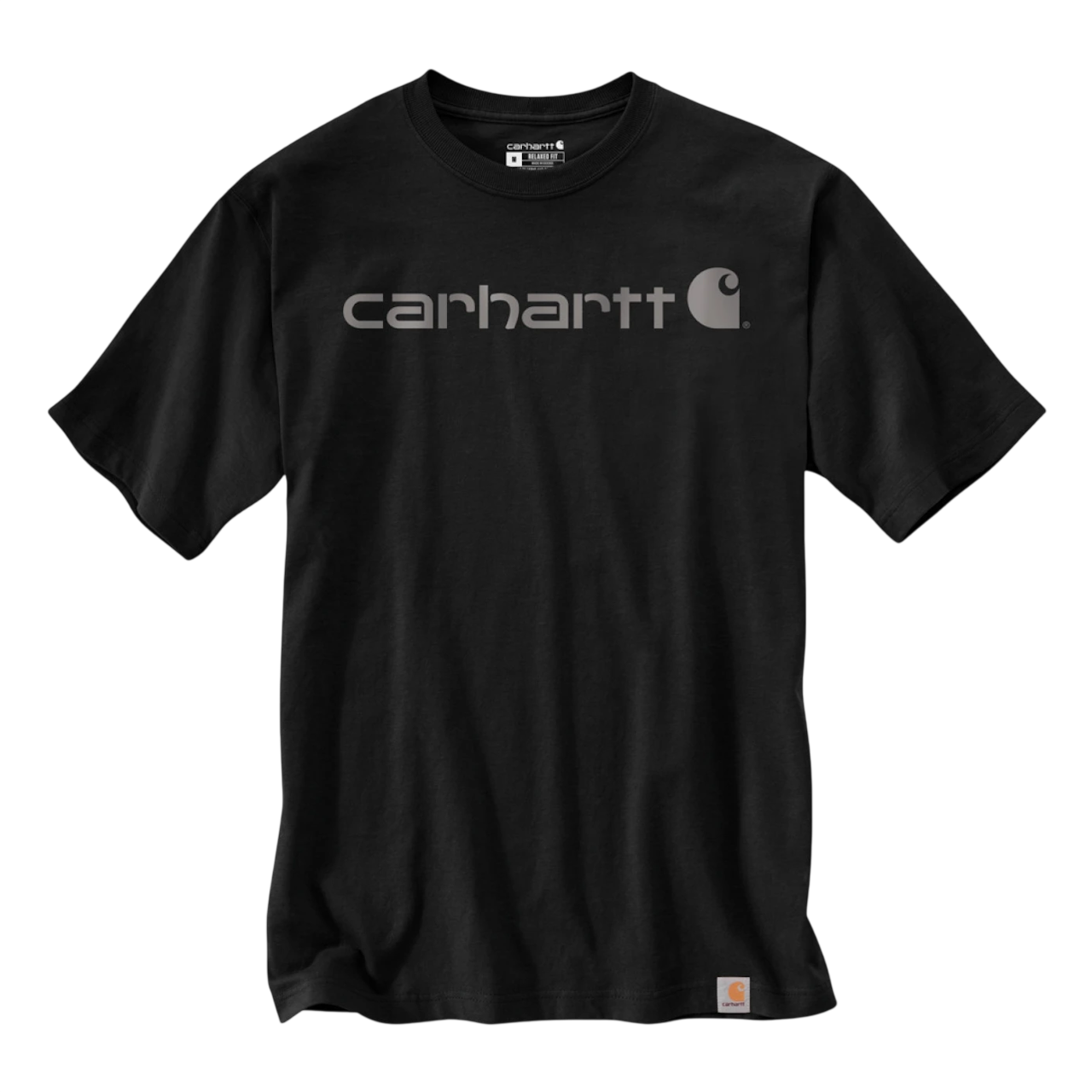 Carhartt Core Logo T-shirt i black/gray – Str. M