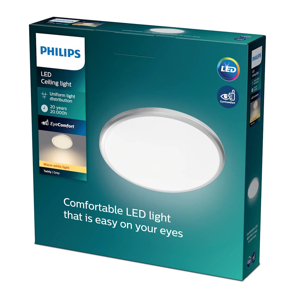 Philips Twirly loftlampe Ø28,7 LED 12W 2700K i grå - 318148716