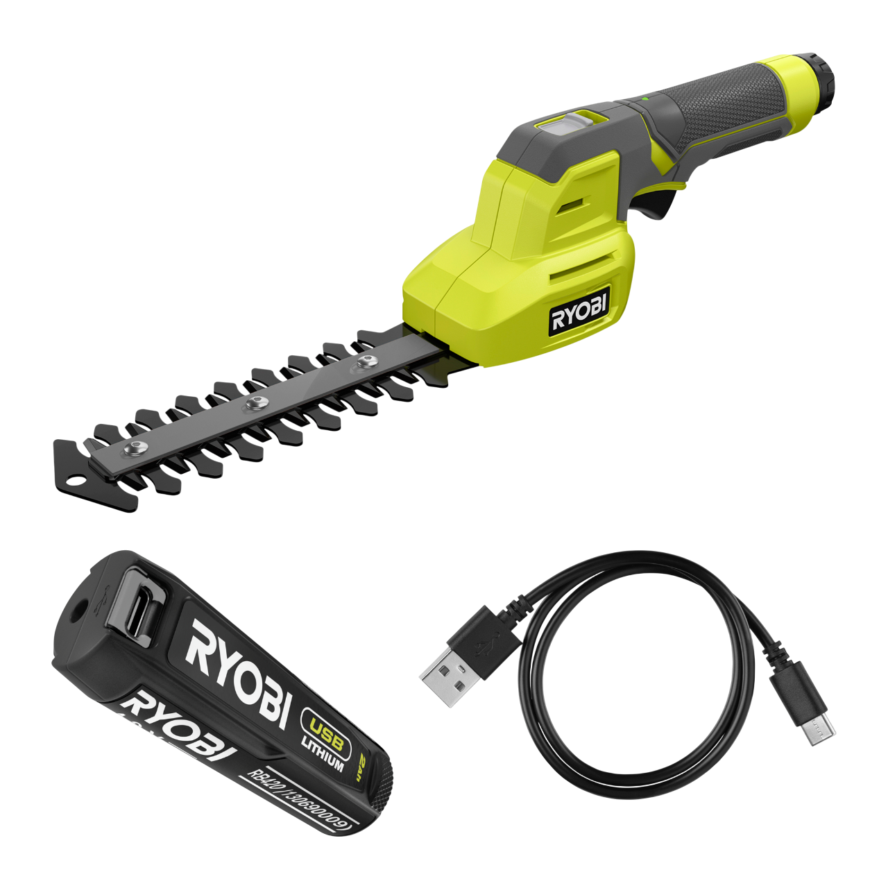 Ryobi RY4CGSA-120 4V USB Lithium Græstrimmer med 2,0Ah batteri og ladekabel