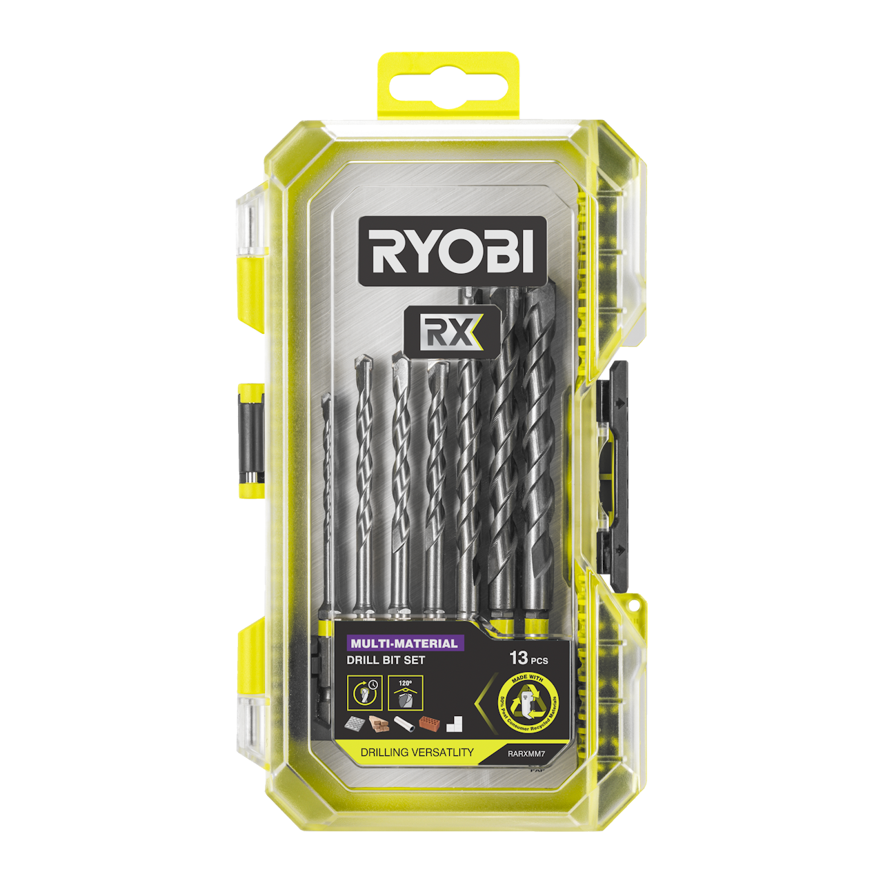 Ryobi RARXMM7 RX Multimateriale-borsæt – 7 dele