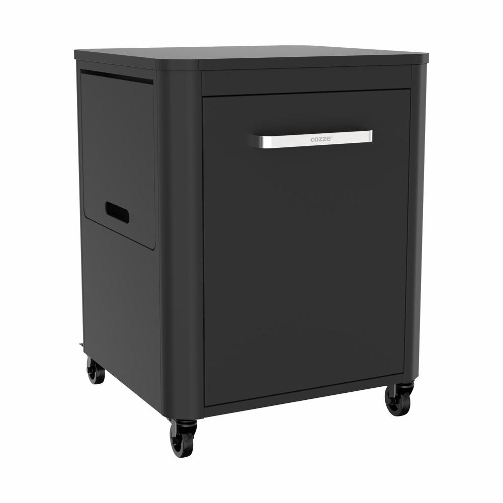 Cozze Rullebord med sideborde 117,4x60x83 cm rustfri stål/sort