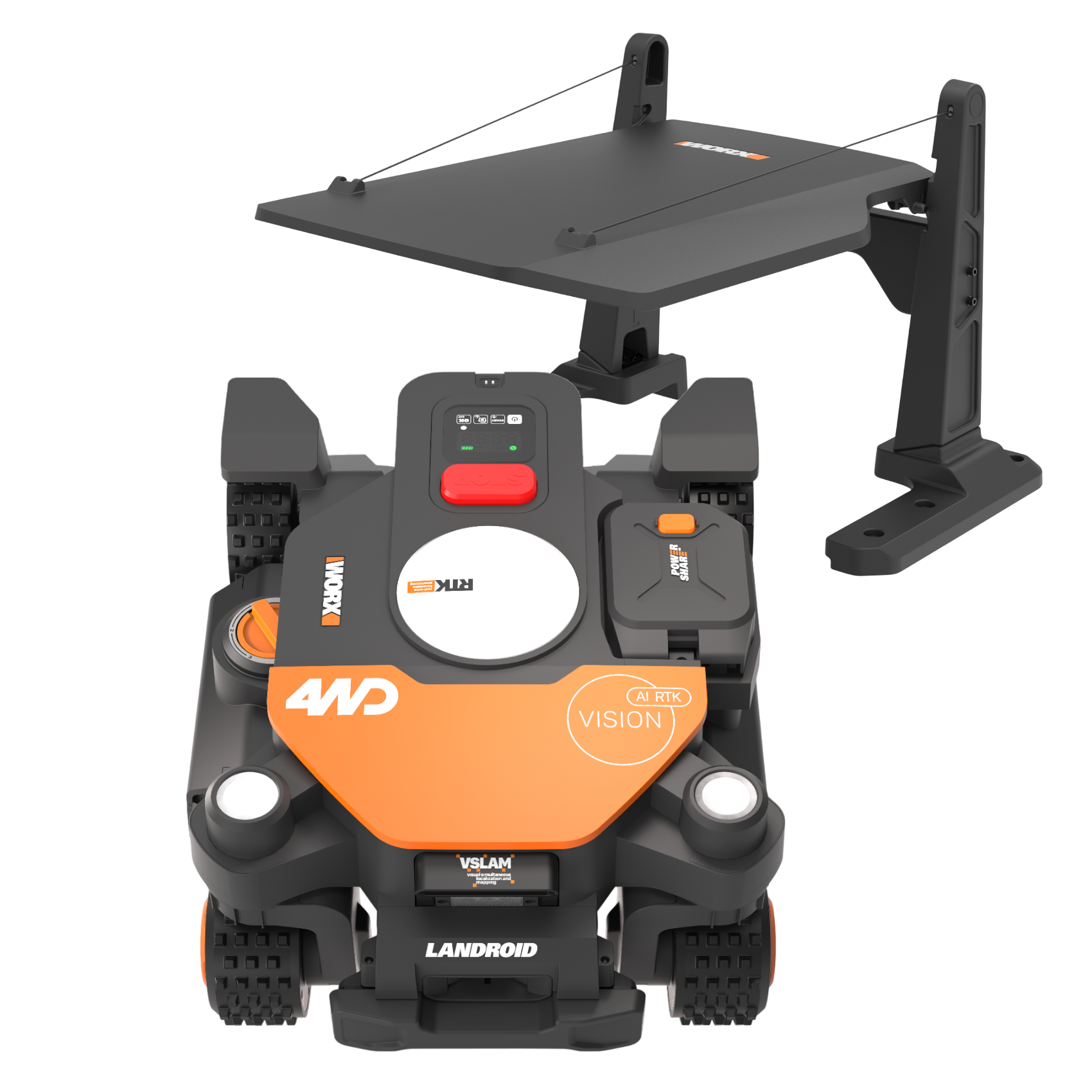 Worx WR344E Vision Cloud 4WD AI RTK 4000 Robotplæneklipper inkl. garage