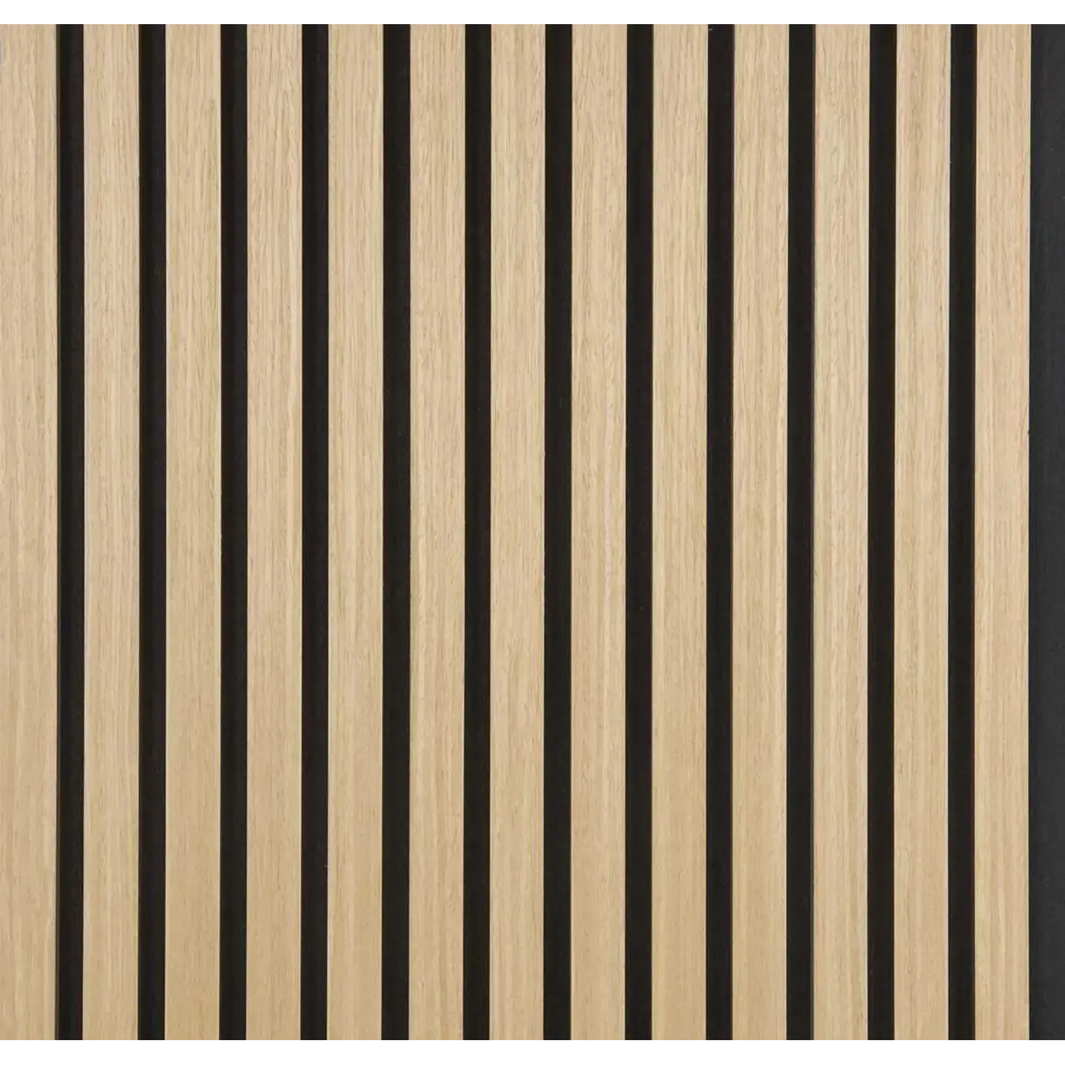 FibroTech Quanti Akustikpanel i light oak med sort polyester 18x520x2440