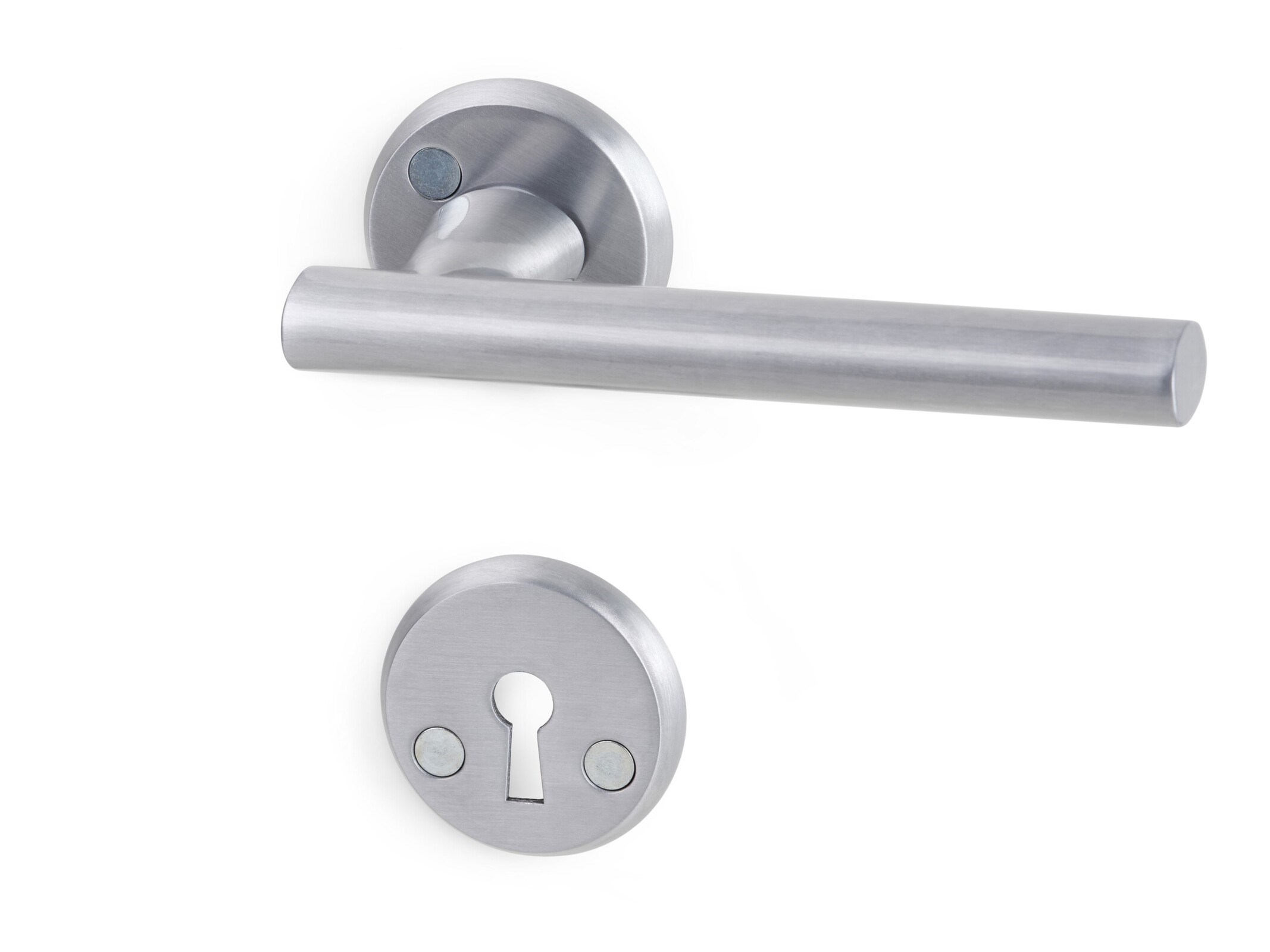 Habo Lyon Dørgreb L-form i børstet aluminium