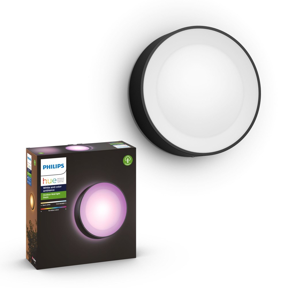 Philips Hue Daylo WCA Udendørs væglampe i sort