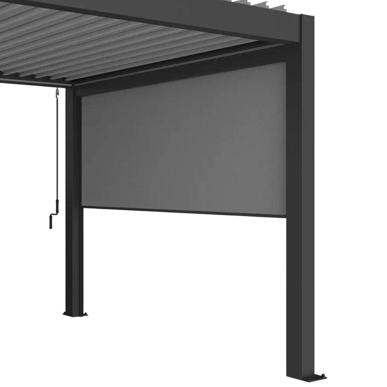 Biohort Solskærm i mørkegrå metallic til 4 m pergola