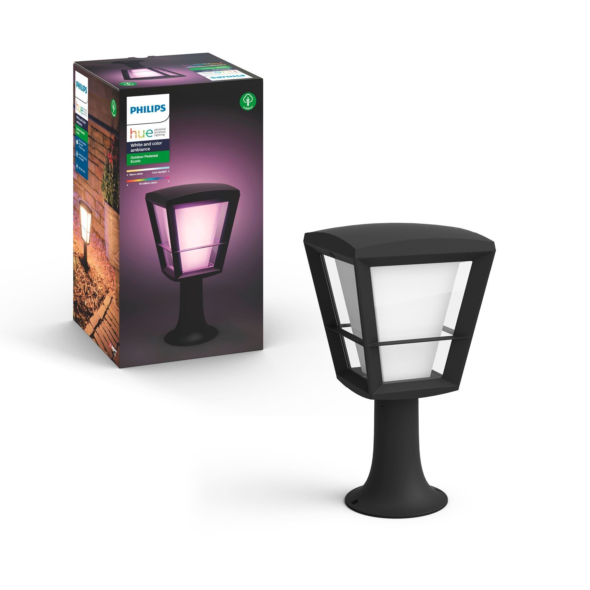 Philips Hue Econic WCA Udendørs bedlampe lav