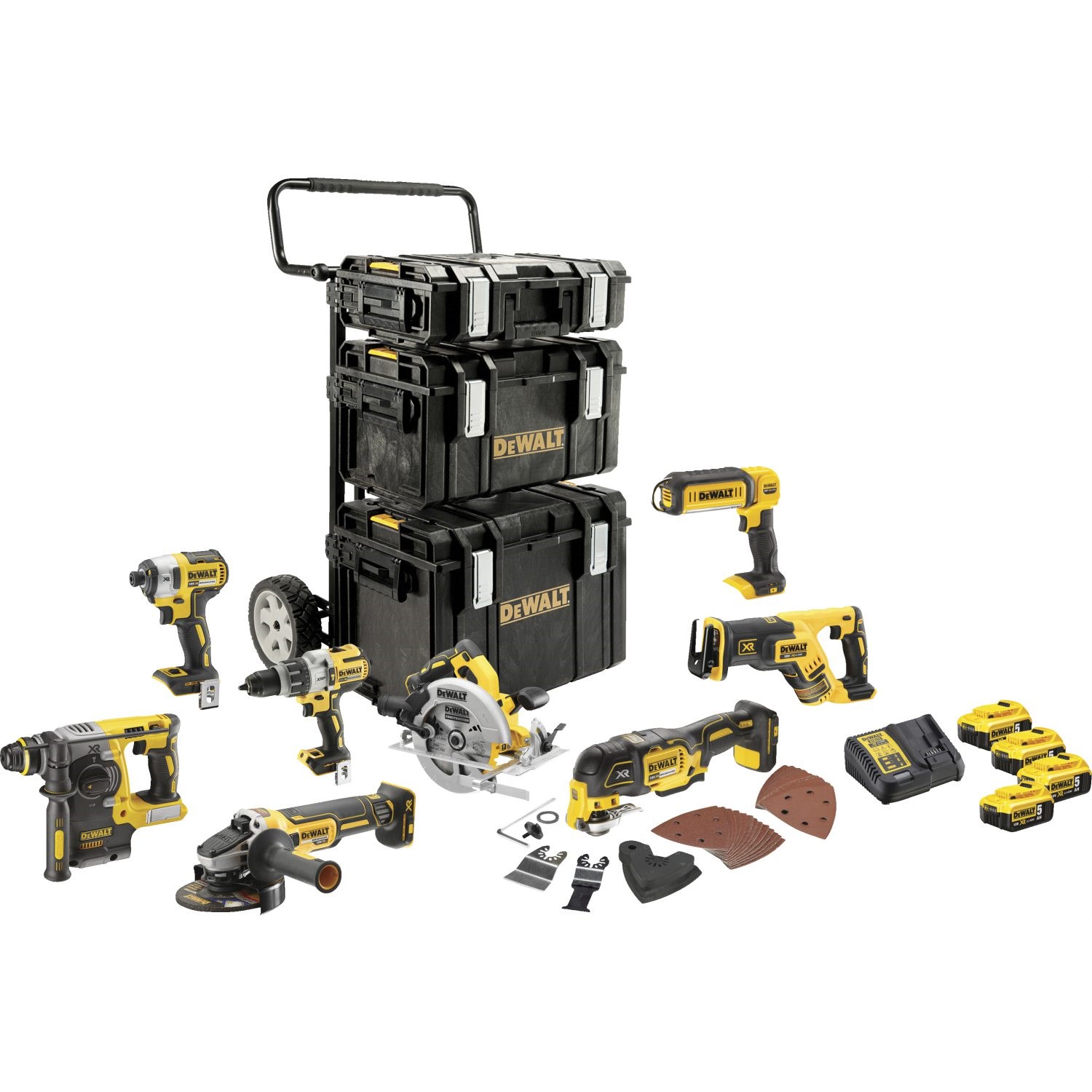 Dewalt DCK853P4-QW 18V XR Kombokit med 4 stk. batteri og lader
