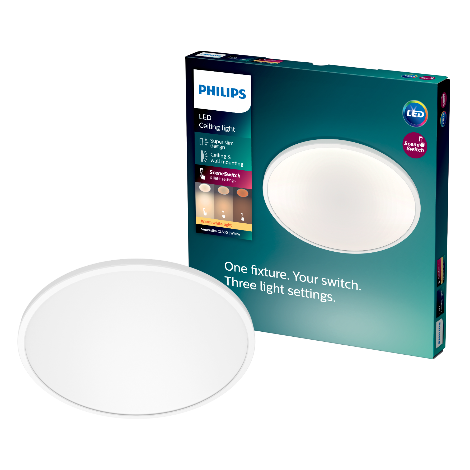 Philips SceneSwitch LED plafond - Ø25