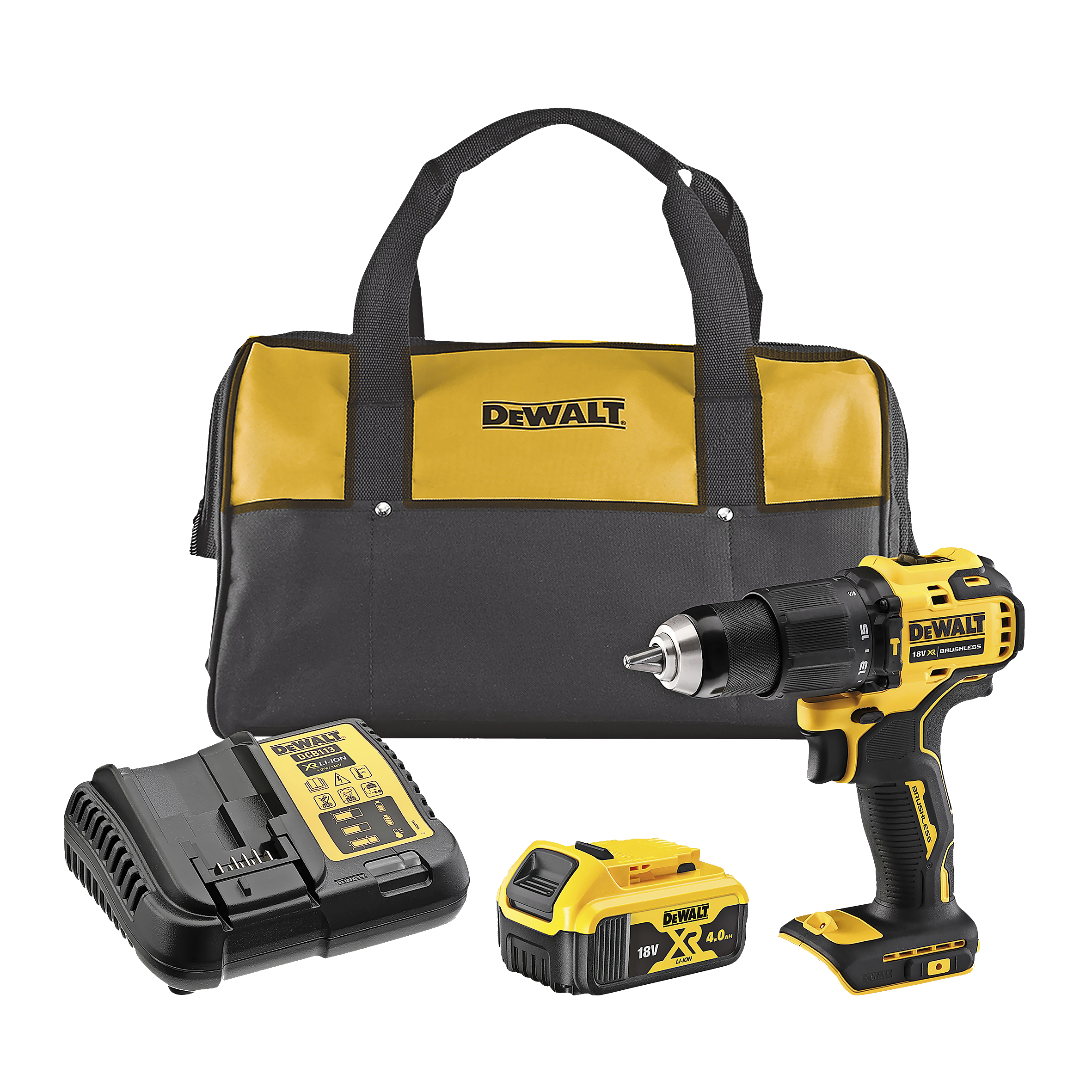 Dewalt DCD709M1-QW 18V XR Slagbore-/skruemaskine med 4,0Ah batteri og lader