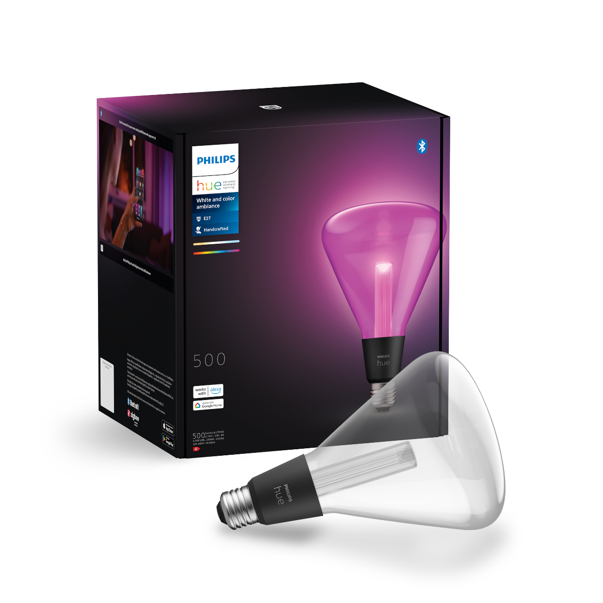 Philips Hue E27 BT Lightguide Triangulær WCA pære