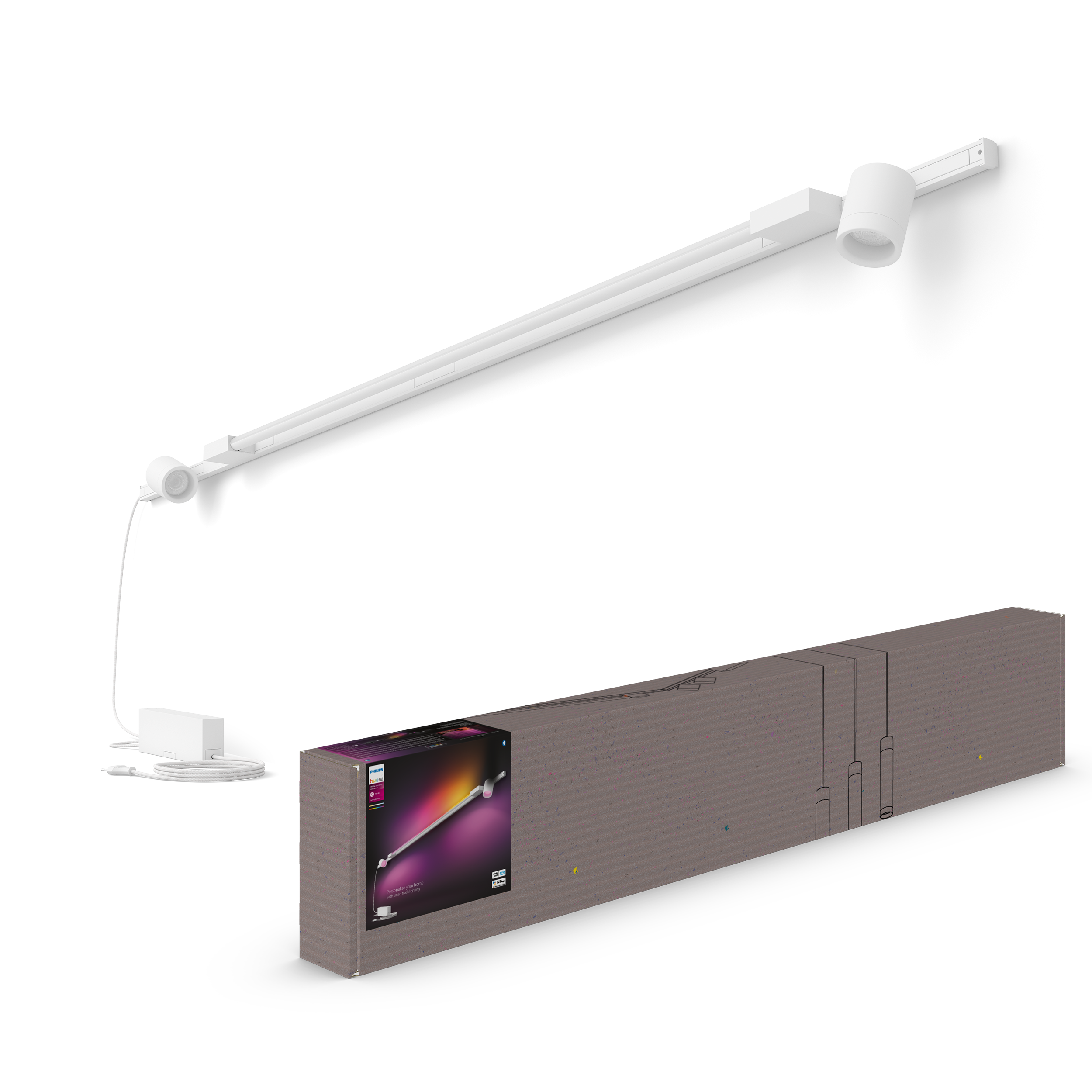 Philips Hue Perifo Væg WCA Lysskinnesæt 2 spots + 1 lysbar i hvid