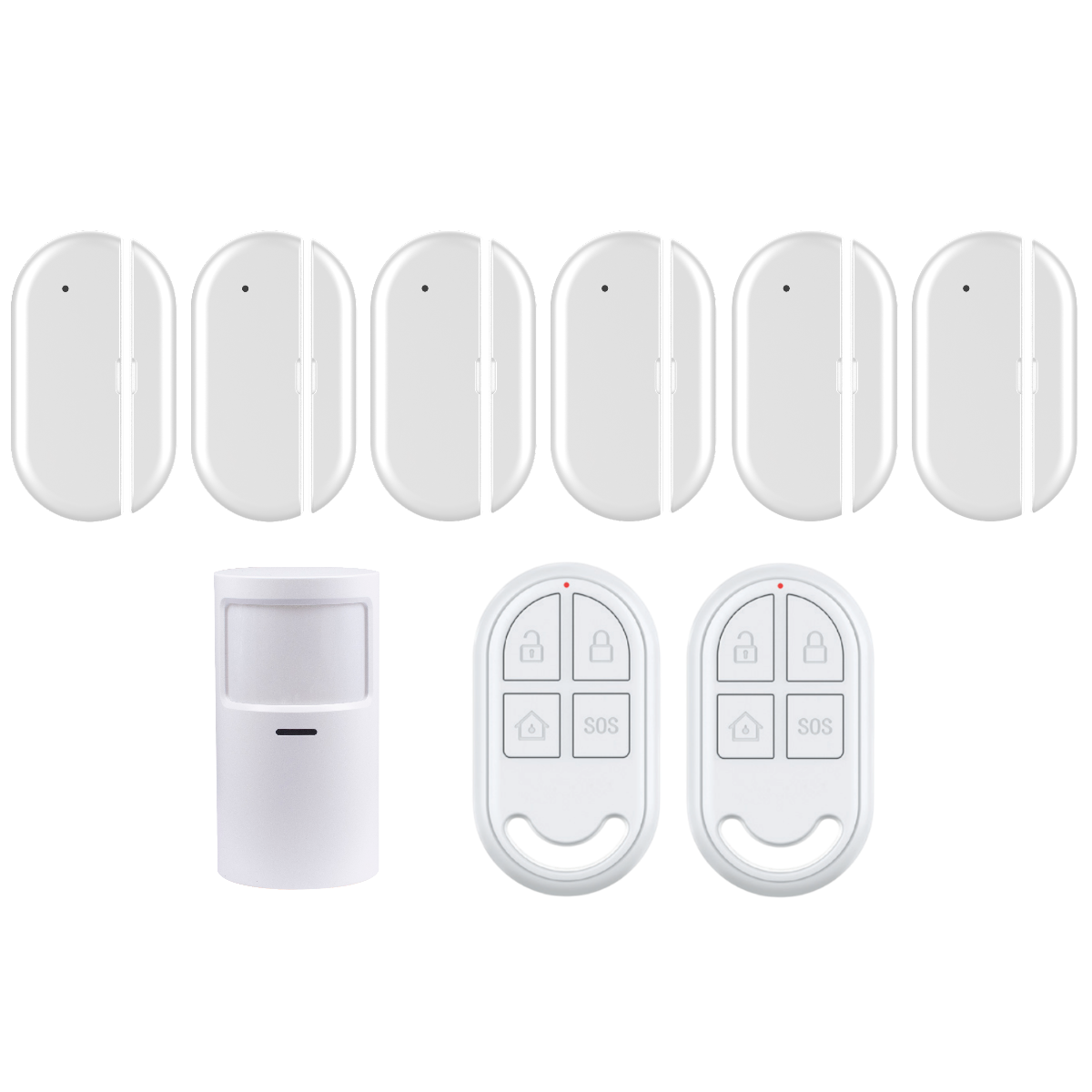 Jasa Smart Home Alarmsæt med sensorer i hvid