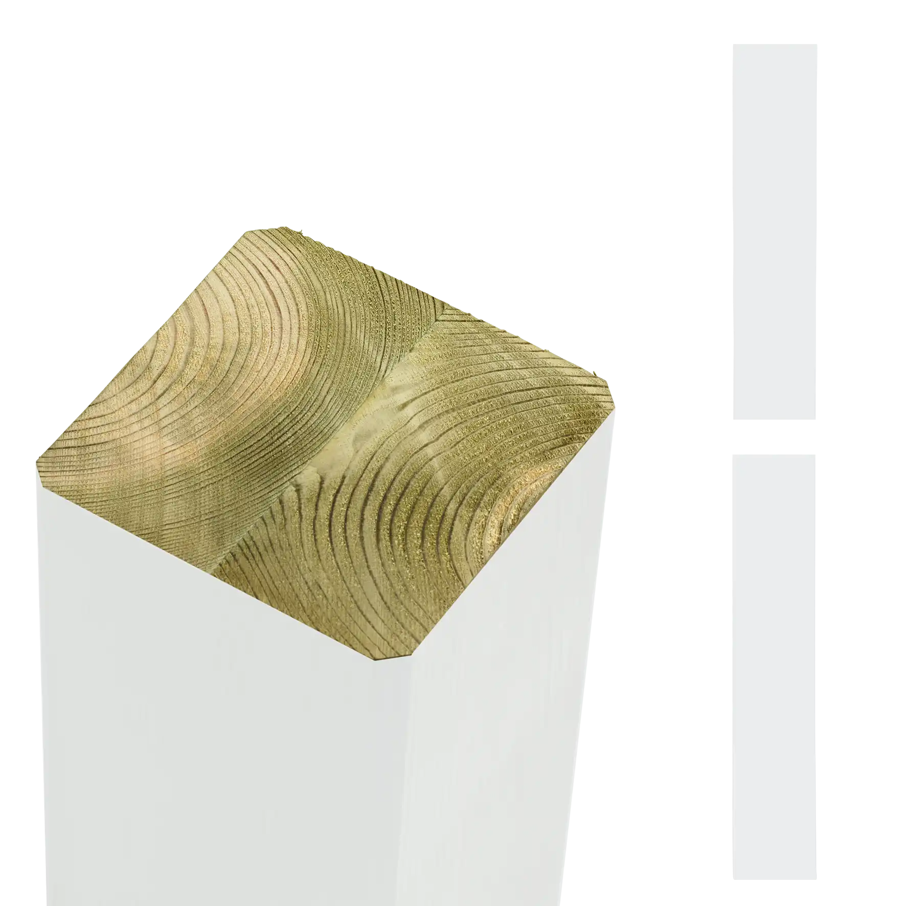 Plus Omlimet stolpe/drager 9×9×148 cm i Hvid RAL 9010