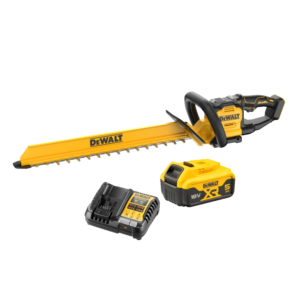 Dewalt DCMHT567P1-QW 18V XR Hækkeklipper med 5,0Ah batteri