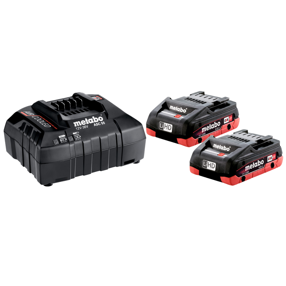 Metabo CAS 18V Startsæt med 2 stk. 4,0Ah LiHD batteri og lader