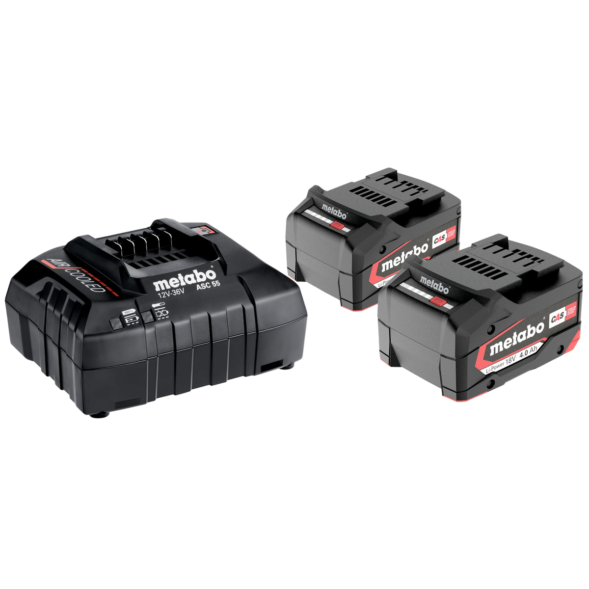 Metabo CAS 18V Startsæt med 2 stk. 4,0Ah batteri og lader