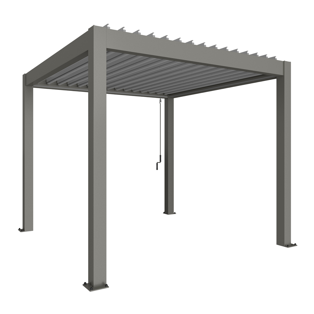 Biohort Str. 3×3 Pergola i kvartsgrå metallic/sølv metallic