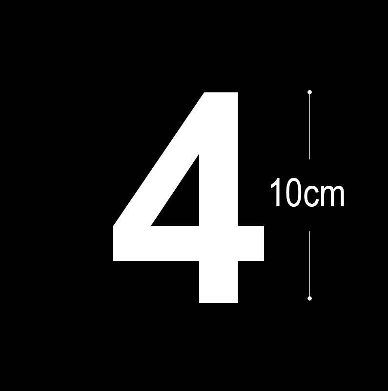 Allux Folietal nr. 4 i hvid 10 cm