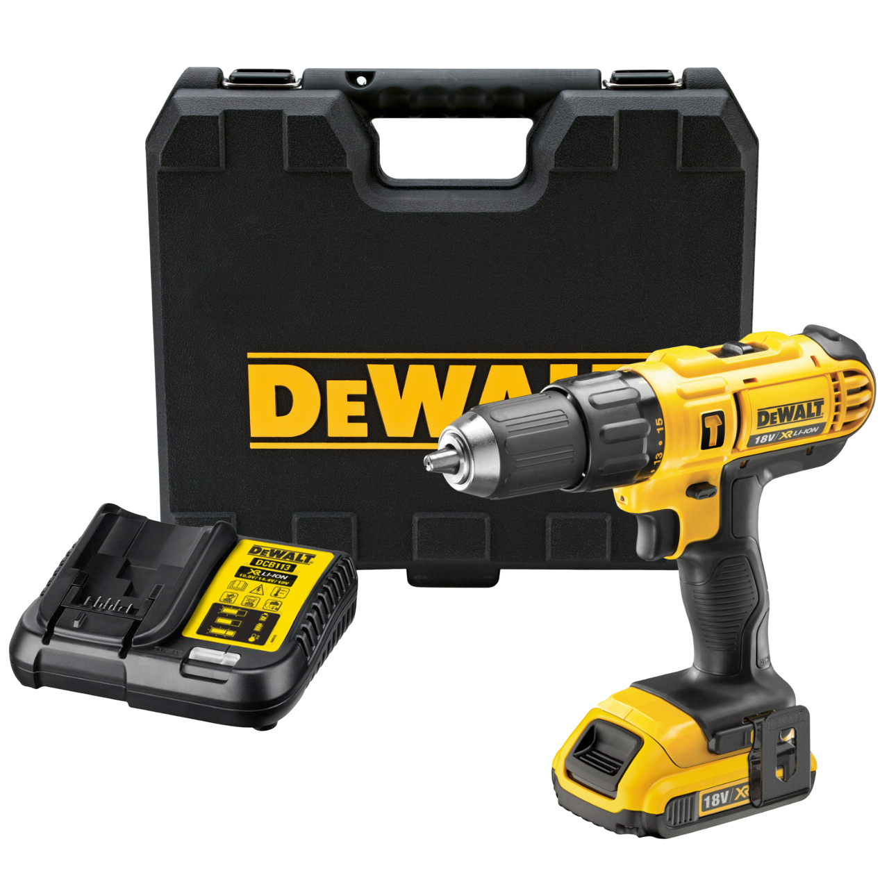 Dewalt DCD776D1-QW 18V XR Slagbore-/skruemaskine med 2,0Ah batteri og lader
