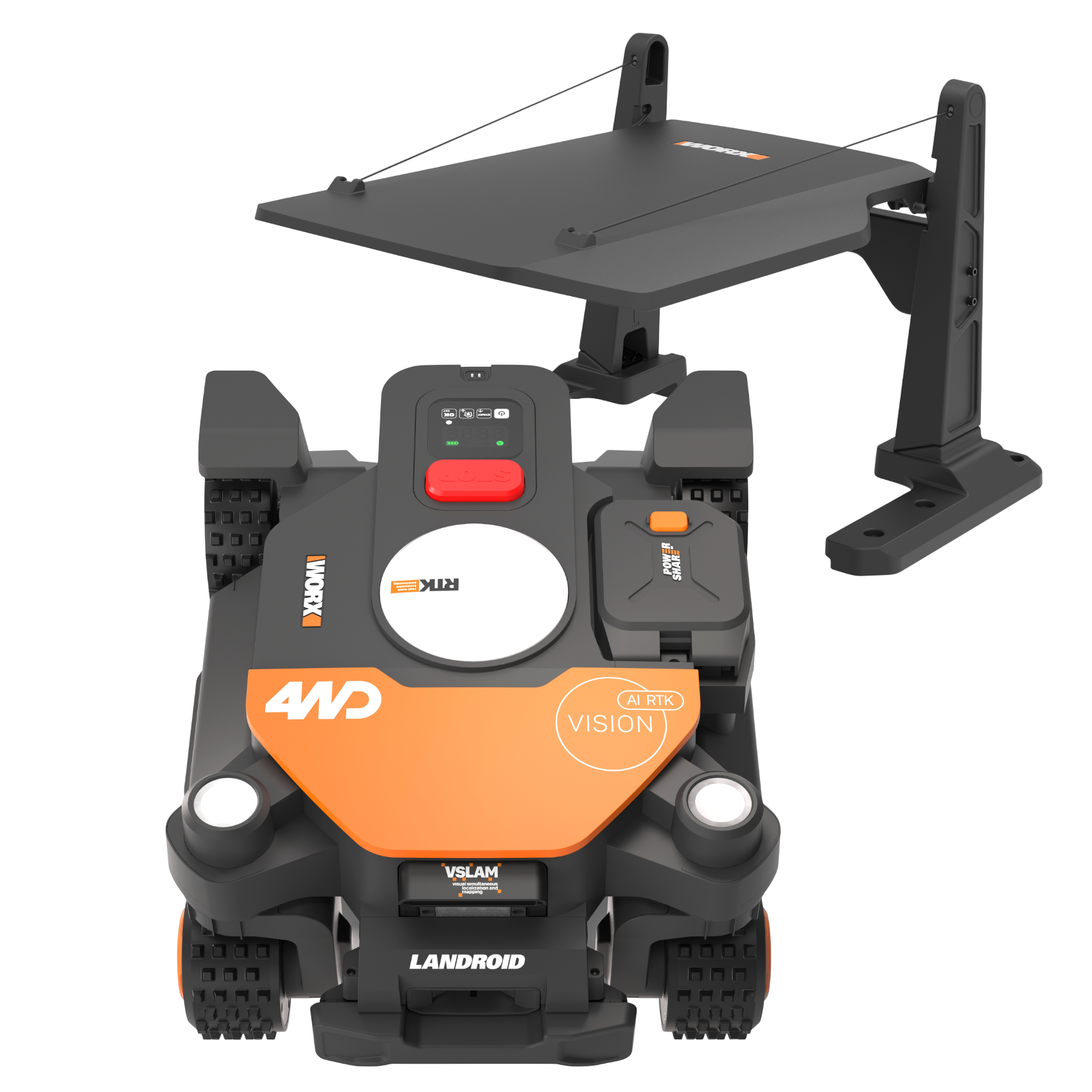 Worx WR341E Vision Cloud 4WD AI RTK 1000 Robotplæneklipper inkl. garage