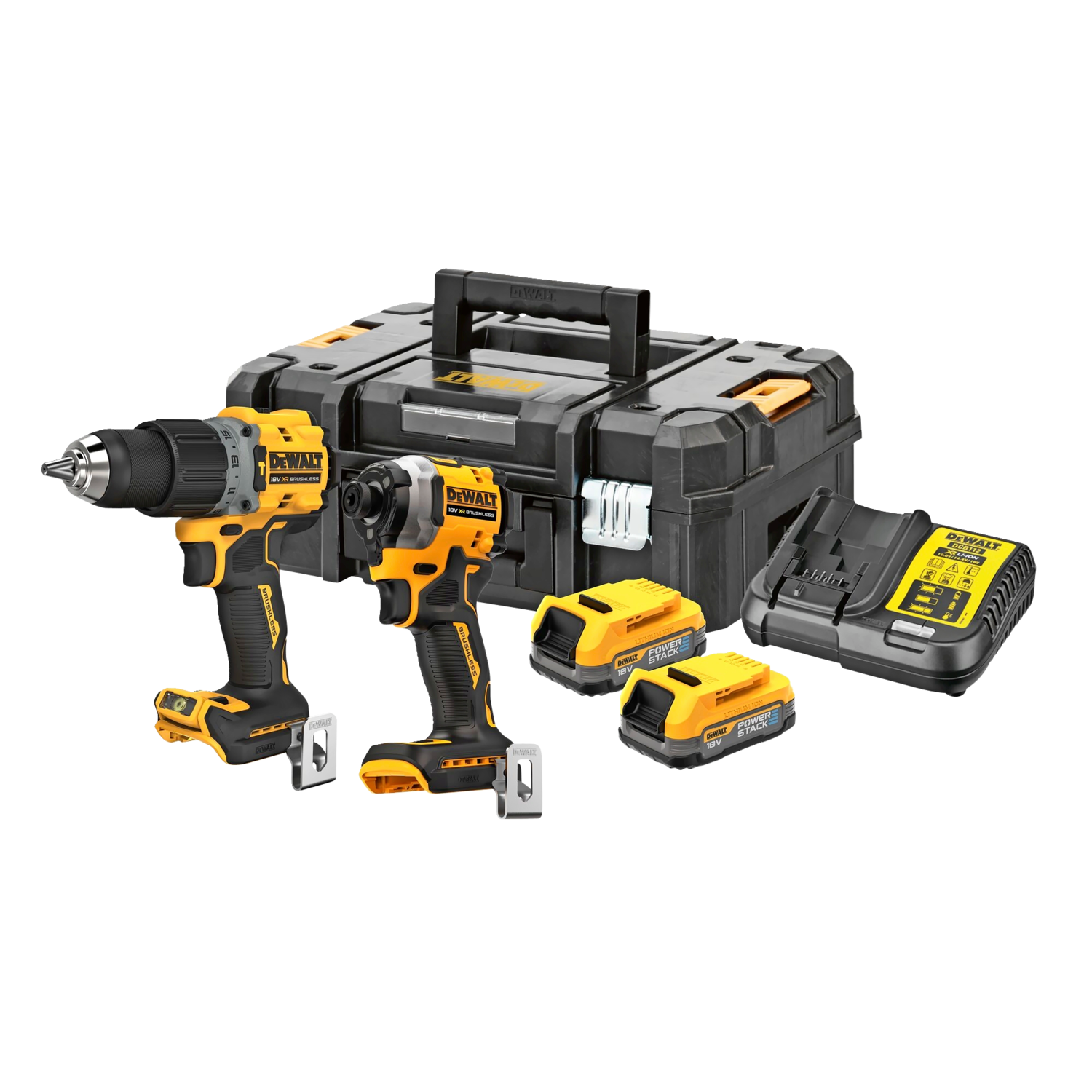 Dewalt DCK2050E2T-QW Kombokit med 2 stk. 1,7Ah PowerStack batteri og lader