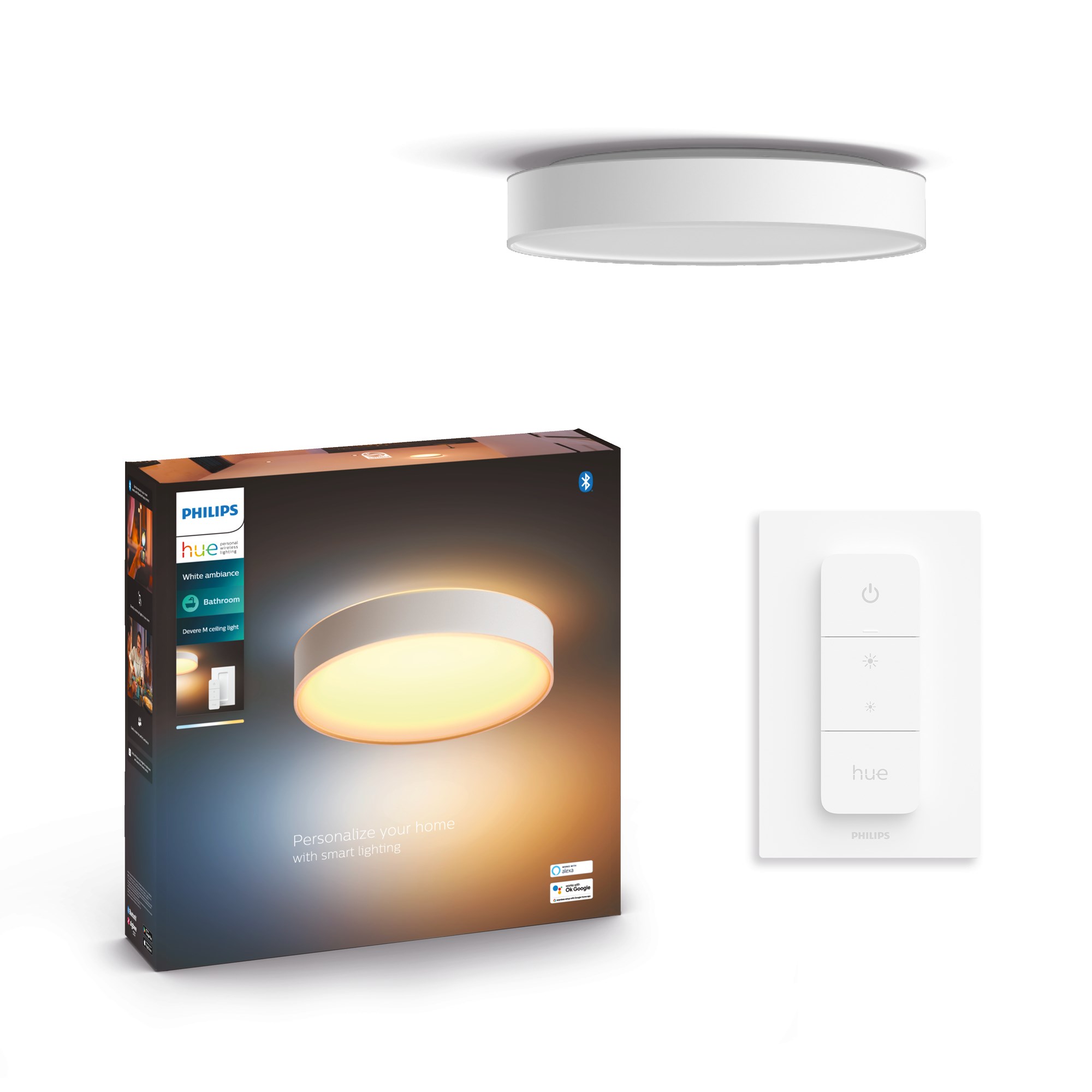 Philips Hue Devere M WA BT Plafond i hvid