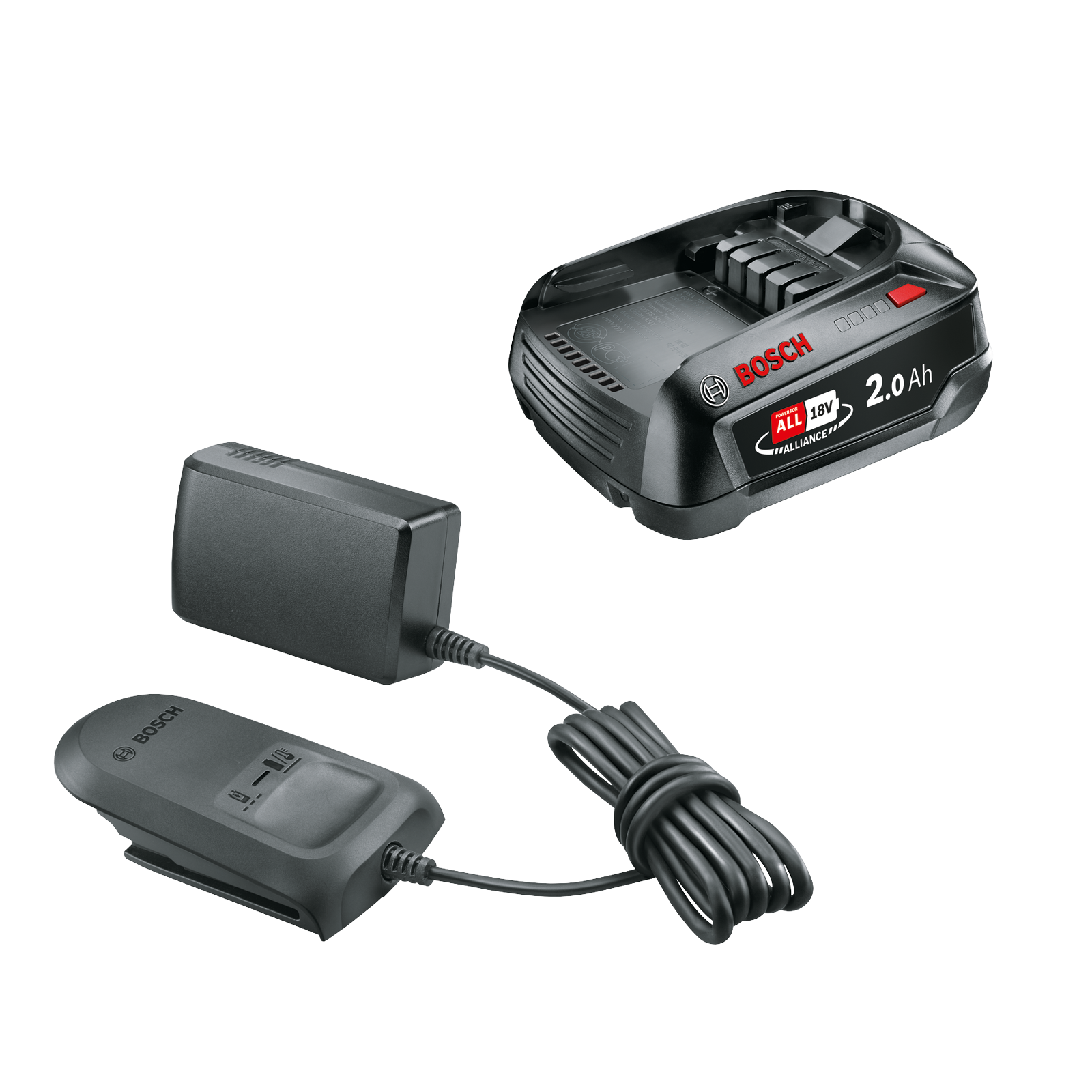 Bosch 18V Starsæt med 2,0 Ah batteri og lader