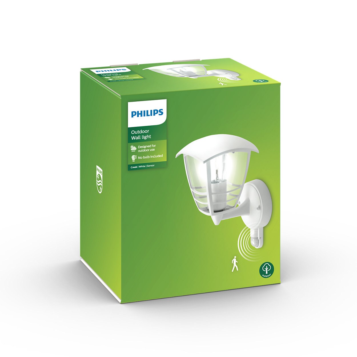 Philips myGarden Creek væglampe op m/sensor i hvid - 153883116