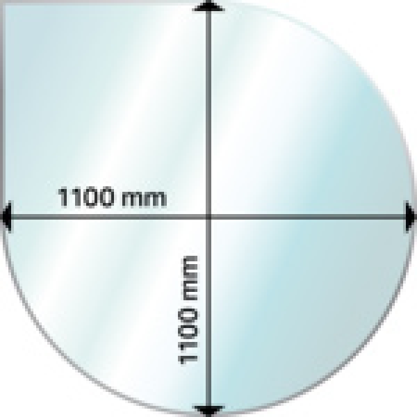 Aduro Dråbeformet Glasgulvplade 6x1100x1100 mm