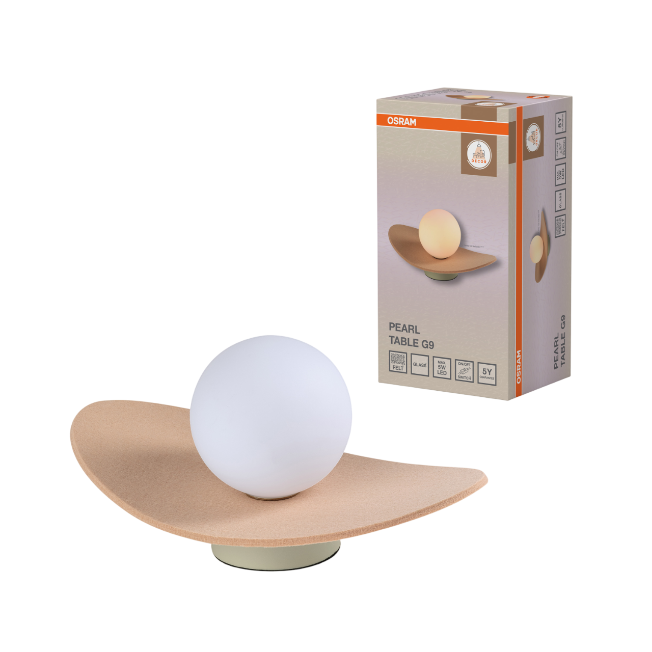 Osram Decor Pearl Bordlampe i beige