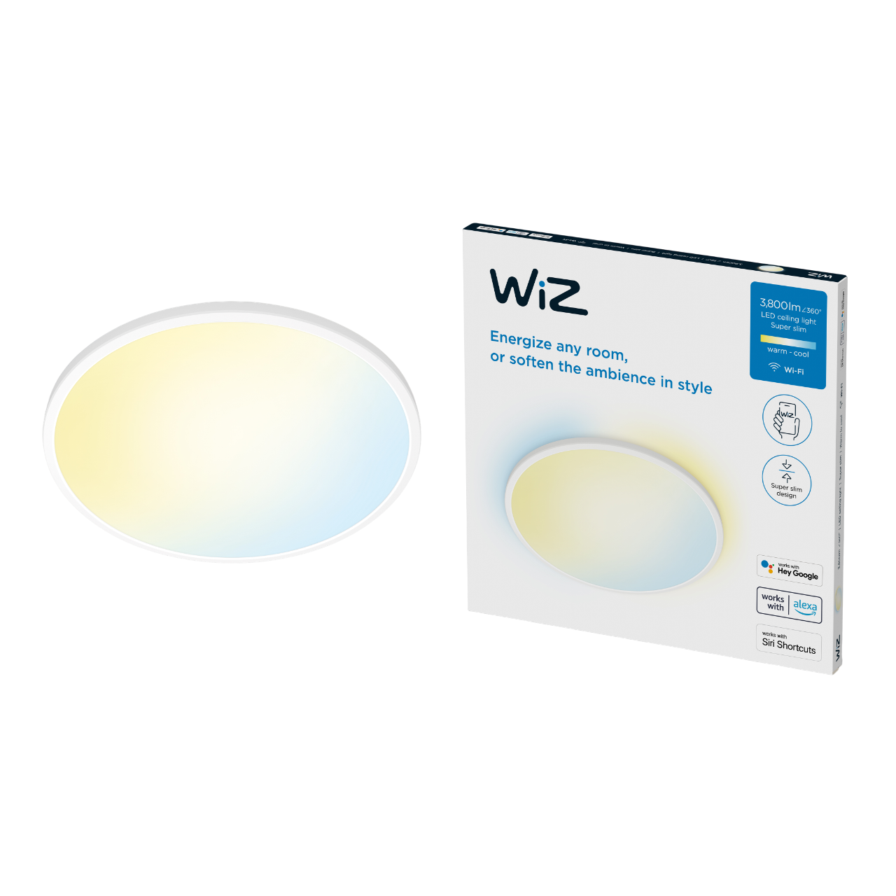 WiZ SuperSlim Tunable White 32W Ø55 Plafond i hvid