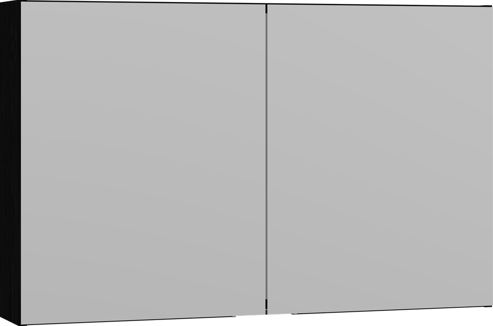 Scanbad Multo+ Select spejlskab 64x100 cm m/2 låger u/lamper - sort