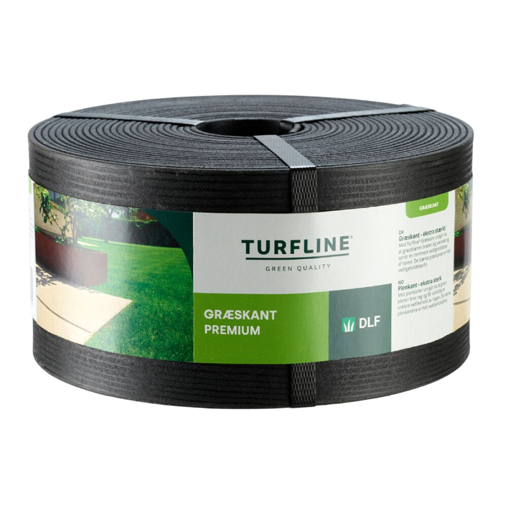 Turfline Premium Græskant i sort 12,5cm x 8 meter