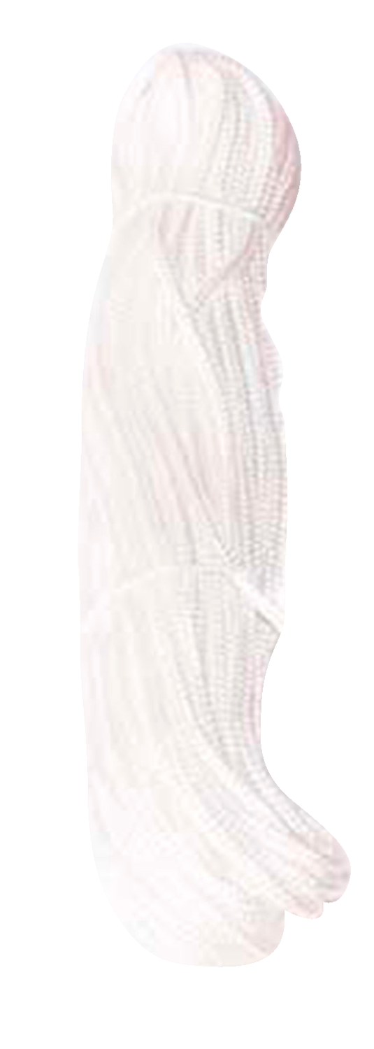 Roliba Flisesnor med hjerte hvid 3mm x 10m
