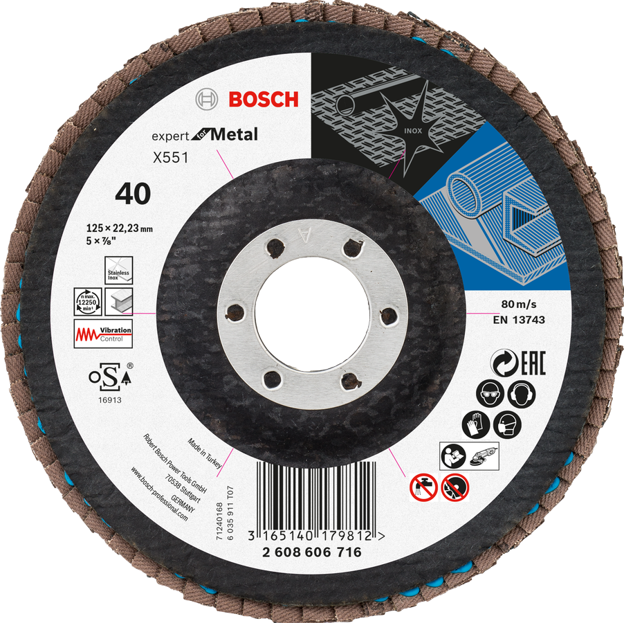 Bosch Rondelslibeskive X551, Expert til metal