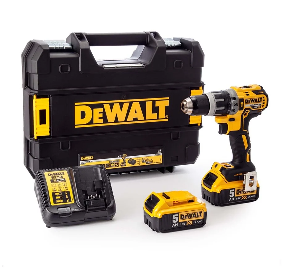 Dewalt DCD796P2-QW 18V XR Slagbore-/skruemaskine med 2 stk. 5,0Ah batterier