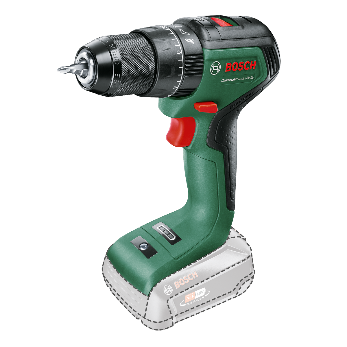 Bosch UniversalImpact 18V-60 Slagbore-/skruemaskine – Solo