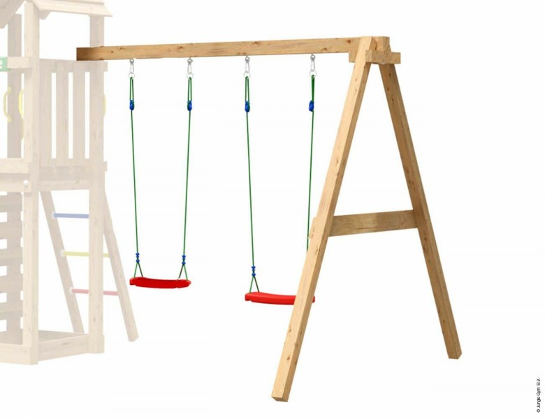 Jungle Gym 2-Swing X’tra Modul til Legetårn Komplet Sæt inkl. træ