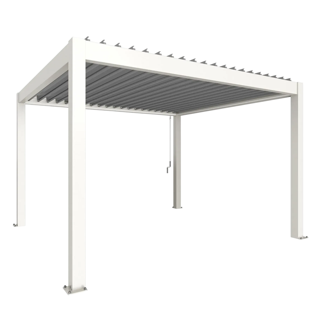 Biohort Str. 4×3,5 Pergola i hvid/sølv metallic