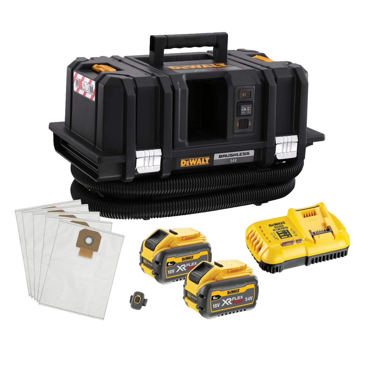 DeWALT DCV586MT2-QW 54V XR Flexvolt støvsuger med 2 stk. 6,0Ah batteri og lader