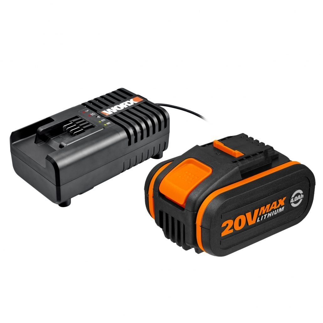 Worx 20V Startsæt med 4,0 Ah Batteri og Lader – WA3604
