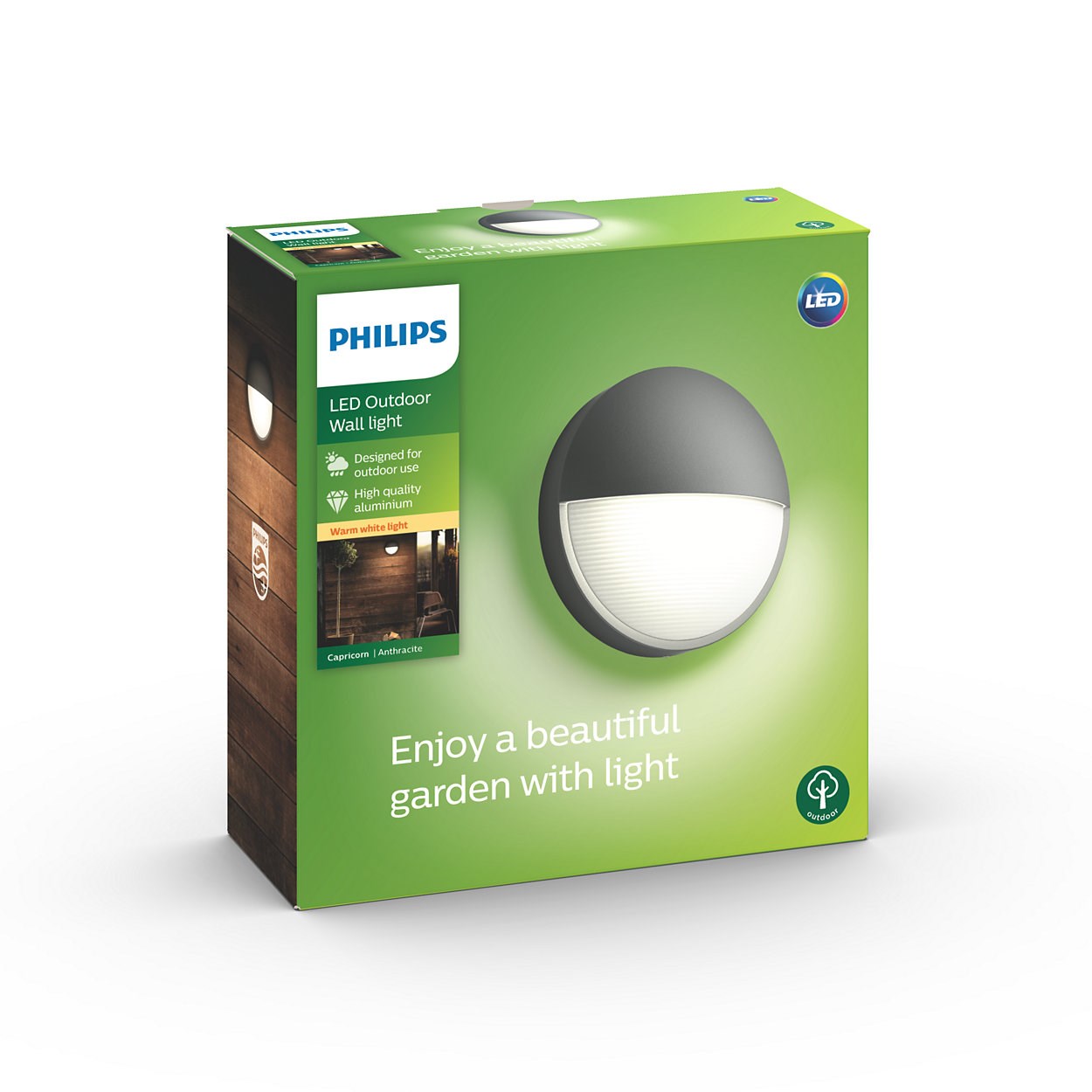 Philips myGarden Capricorn LED udendørs væglampe i antracit - 164559316