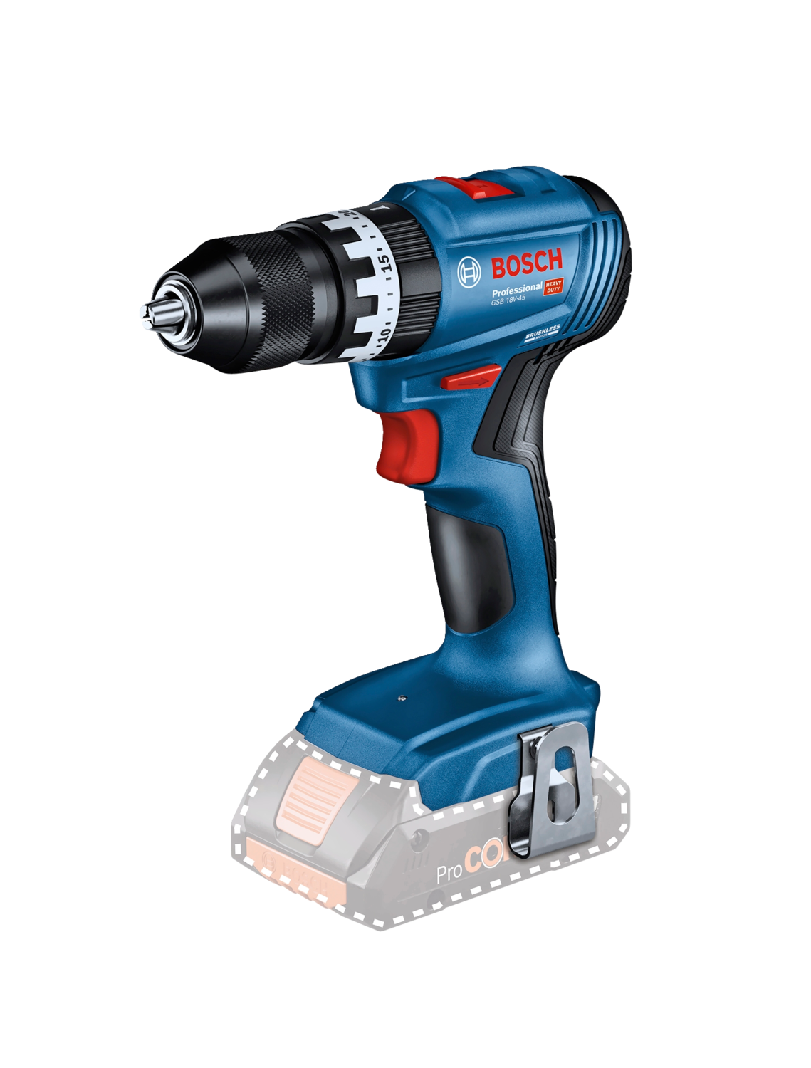 Bosch Professional GSB 18V-45 Slagbore-/skruemaskine – Solo