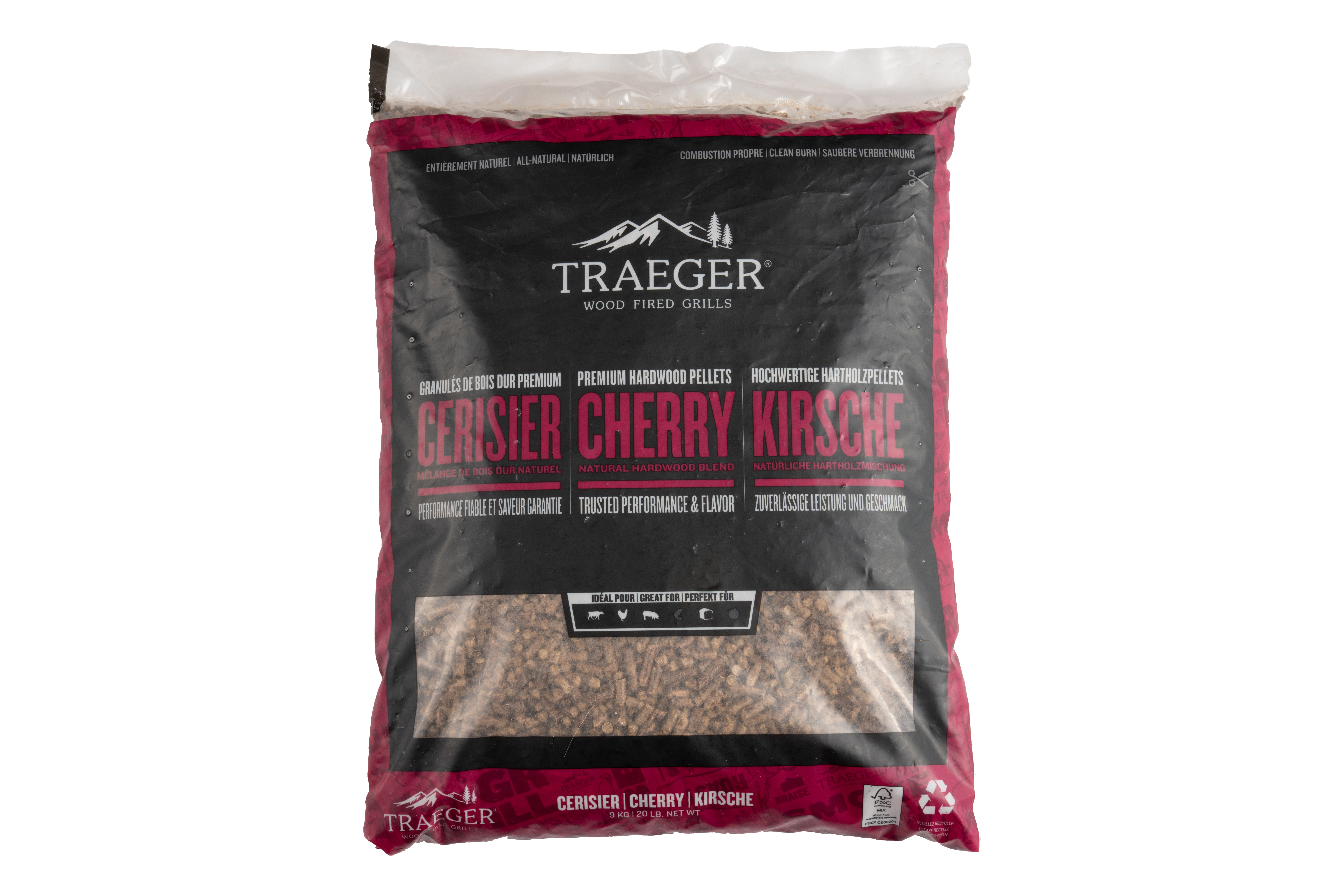 Traeger Kirsebær Træpiller 9 kg - FSC