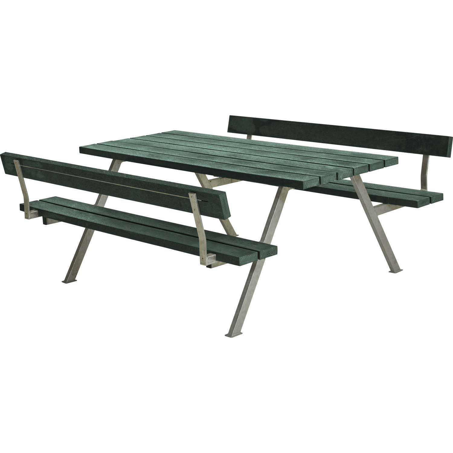 Plus Alpha Bord/Bænkesæt m/2 ryglæn 177 cm - Grøn ReTex
