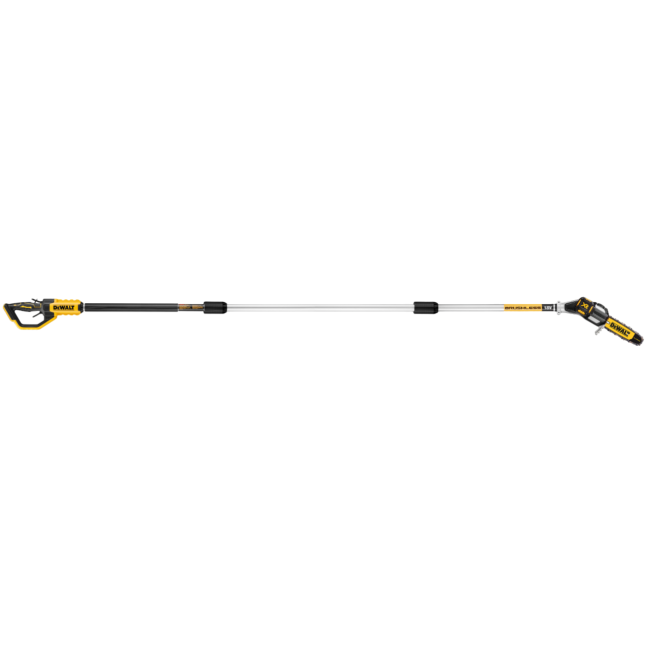Dewalt DCMPS567P1-QW 18V XR Kædesav med forlængerskaft, 5,0Ah batteri og lader